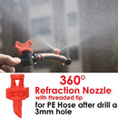 50PC 90 Degree Micro Spray Jets Watering Spray Misting Nozzle Sprinkler Irrigation