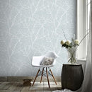 Superfresco Easy Paste The Wall Innocence Duck Egg Metallic Wallpaper