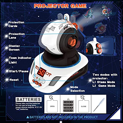 HISTOYE Infrared Laser Tag Gun Set with Projector,2 Player Laser/Lazer Tag Set for Kids Adults Indoor Outdoor Games Family Fun Toys,Kids Laser Tag Gun Toys for Boys Teens Age 6 7 8 9 10 11 12+ Gifts
