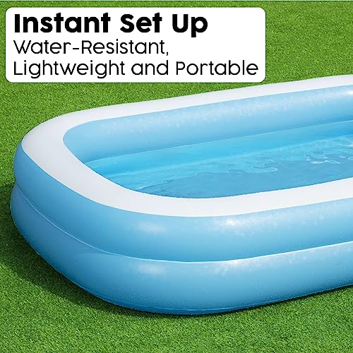 BESTWAY Rectangular Water Pool, 262 x 175 x 51 cm, Blue, BW54006-20