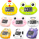 8 Pieces Cartoon Digital Kitchen Timer Small Animal Countdown Timer Decorative Magnetic Timer Visual Cute Cooking Timer with on and Off Switches for Kitchen Classroom Accessories, 8 Styles