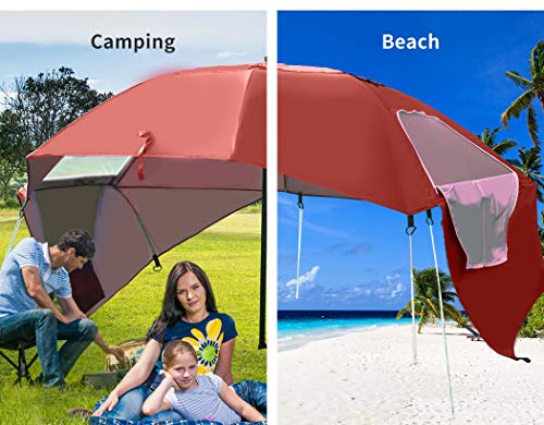 Mountview Beach Umbrella Outdoor Umbrellas Garden Sun Shade Shelter 2.13M Red