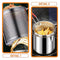 4.7Inch Stainless Steel Fry Pot with Lid and Strainer Basket Stove Top Deep Fryer Japanese Tempura Deep Fryer Basket for French Fries Chicken Wings Shrimp with Stove Ring