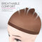 Wig Caps,4PCS Stretchy Nylon Wig Caps Stocking Caps For Wigs Wig Caps For Women Man-Dark Brown