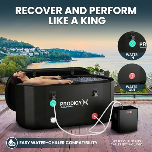 PRODIGYX Ice Bath Tub for Athletes XL - Water Chiller Compatible - Cold Plunge - Outdoor, Portable, Inflatable - RecoveryPRO