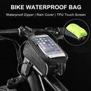 ROCKBROS Bike Phone Front Frame Bag Bicycle Bag Waterproof Bike Phone Mount Top Tube Bag Bike Phone Case Holder Accessories Cycling Pouch Compatible with iPhone 11 XS Max XR Below 6.5”