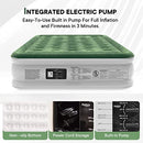 Zearna Queen Air Mattress with Built-in Pump for Home, Camping & Guests - 16” Queen Size Inflatable Airbed Double High Adjustable Blow Up Mattress, Durable Portable Waterproof
