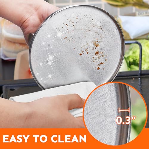 HULISEN Stainless Steel Smashed Burger Press, 6 Inch Round Burger Smasher, Griddle Hamburger Press, Non Stick Grill Press for BBQ Flat Top Griddle Cooking, Griddle Accessories Kit, Gift Package
