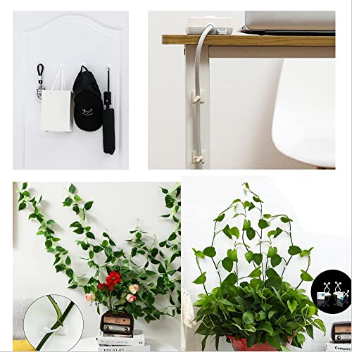 100 Pcs Plant Fixer,Plant Climbing Wall Fixture Clips, Vine Plant Invisible Fixer Self-Adhesive Hook fit for Home Office