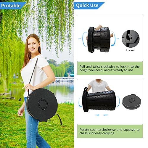 Warm Y 2022 XXL Retractable Portable Toilet Pro for Camping,Folding Adjustable Height Outdoor Travel Potty for Adult and Child,Hold Up to 660 Pounds Collapsible Stool…