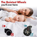 Professional Office Chair Wheels 10mm Stem - FIT IKEA Chairs ONLY - 3'' Replacement Rubber Chair Casters - Best Protection for Your Hardwood Floors Without Any Chair MATS