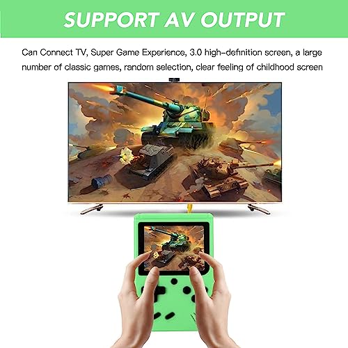 PTEROMYS Retro Handheld Game Console with 500 Classical FC Games-2.8 Inches Screen Portable Video Game Consoles (Game-Green)