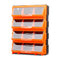 HORUSDY 12 Drawers Storage Cabinet with Flip Doors Tool Parts Organiser Box Chest Case Plastic Bin Organizer Toolbox