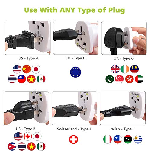 LENCENT 2X World to Australia Travel Adapter, Visitor from USA/Europe/United Kingdom to 3 Pin AU Adapter Plug [USA to AU Adapter, UK to AU Adapter]