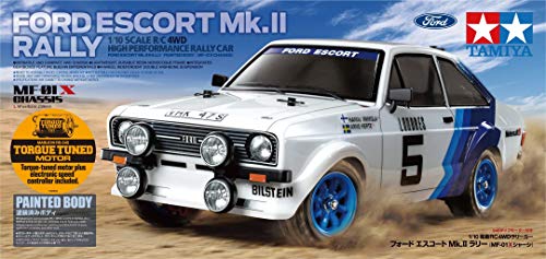 TAMIYA 58687 1:10 Ford Escort MkII RAL.Lac. MF-01X Remote Control Car RC Vehicle Model Building Kit Model