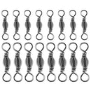 300Pcs 8# Fishing Rolling Swivel 10# Fishing Swivels Barrel Metal Fishing Tackle Line Connector Fishing Accessories for Saltwater Freshwater