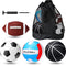 Jerify 4 Set of Sport Balls Official Size Athletic Balls Include Basketball, Soccer Ball, Football, Volleyball for Indoor Outdoor Game Ball Kids Teens Youth Adult Ball Toys Gift (Dark Color)