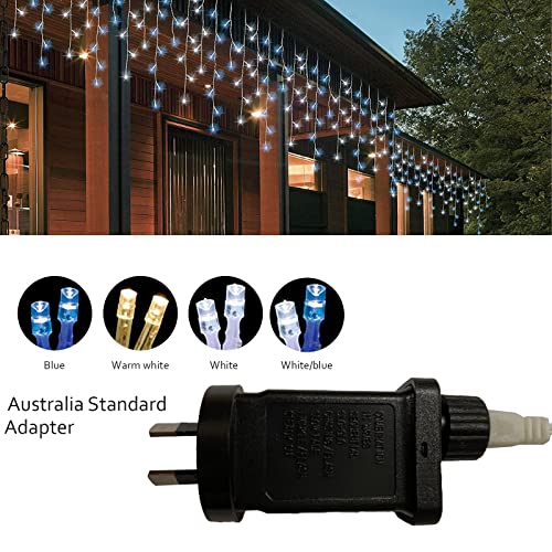 600LED(14.9M)/960LED(23.9M) Snowing Icicle Christmas Party Lights 8 Functions with Memory (Warm White, 23.9)