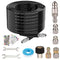 100FT Sewer Jetter Kit for Pressure Washer, 5800PSI Drain Cleaner Hose 1/4 Inch NPT Corner, Rotating and Button Nose Sewer Jetting Drain Jetter Nozzle Pearl Corsage Pin Spanners Waterproof Tape