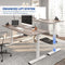 FLEXISPOT Standing Desk Electric Stand Up Desk with 48 x 24 Inches Whole-Piece Desktop Ergonomic Memory Controller Height Adjustable Desk E150(White Frame + 48" Mahogany Desktop)