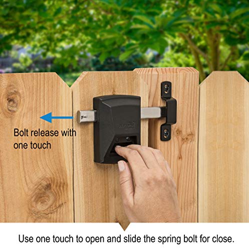National Hardware N109-080 N109080 Smart Key Gate Lock, Black, 40"