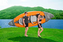 Bestway | Hydro-Force Rapid X2 Kayak| Inflatable Boat Set with Hand Pump, Paddles, Seats, Fins and Storage Bag | Two Seater