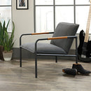 Sauder Boulevard Cafe Metal Lounge Chair, Charcoal Gray Finish