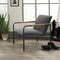 Sauder Boulevard Cafe Metal Lounge Chair, Charcoal Gray Finish