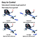 Hover Kart Hoverboard Seat Attachment for Self Balancing Scooter Adjustable Go Kart Hover Board Accessories for Kids Adults (Blue)