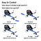 Hover Kart Hoverboard Seat Attachment for Self Balancing Scooter Adjustable Go Kart Hover Board Accessories for Kids Adults (Blue)