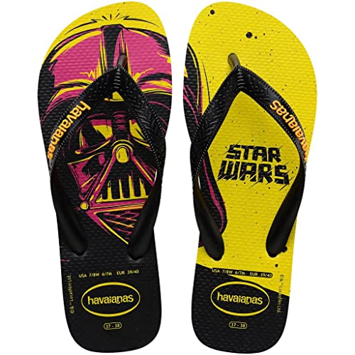 Havaianas Mens Star Wars Sandals Thongs Flip Flops - Black/Pop - 8 UK