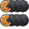 Meanplan 8 Pcs Round Pizza Pan Non Stick Bakeware Pizza Pan for Oven Heavy Duty Carbon Steel Pizza Pan Dishwasher Safe for Home Restaurant Kitchen Baking Supplies (10 Inch)