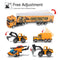 Joyfia 11 in 1 Die-Cast Construction Truck Toys Sets, Mini Engineering Truck Vehicle Container Car in Carrier Truck, Excavator Bulldozer Dumper Truck for 3 Years Old Boys Girls Kids
