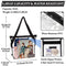 Clear Tote Bag for Women,VASCHY Heavy Duty Stadium Approved Transparent See Through Handbag Purse for Work,Sports,Concert,Shopping Black