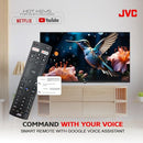 JVC 43 Inch Smart TV, 4K Ultra HD Android TV with Edgeless LED Display, Built-in Chromecast, Remote Control with Google Voice Assistant, Netflix, Disney Plus, Prime Video + 10000 Apps (AV-H437115A11)