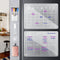 PTEROMYS Acrylic Magnetic Fridge Calendar Dry Erase Board Clear Calendar & Memo Set Planner for Refrigerator Includes 4 Dry Erase Markers with 4 Colors (Monthly and Weekly)