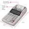 Sharp EL-1611V Handheld Portable Cordless 12 Digit Large LCD Display Two-Color Printing Calculator with Tax Functions