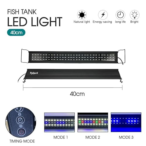 40/60/90Aquarium Light Lighting Full Spectrum Aqua Plant Fish Tank Bar LED Lamp (For40-60CM Tank)
