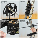 20-55lbs Compound Bow Arrow Set Archery Bow Kit Hunting Target Shooting Right Hand 6 Arrows 310fps Adjustable for Masters Beginner,Outdoor Fishing,Camo