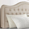 Rosevera Givana Rosever Upholstered Tufted Headboard with Adjustable Height for Bedroom, King, Linen Beige