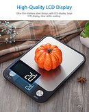 Digital Food Scale, Kitchen Scales with LCD Display Waterproof Multifunction, Weight Grams & Oz for Baking, Cooking, Meal Prep, and Weight Loss, 1g/0.05oz Precise Graduation(Batteries Included)