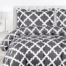 (Queen, Grey) - Printed Comforter Set (Grey, Queen) with 2 Pillow Shams - Luxurious Soft Brushed Microfiber - Goose Down Alternative Comforter by Utopia Bedding