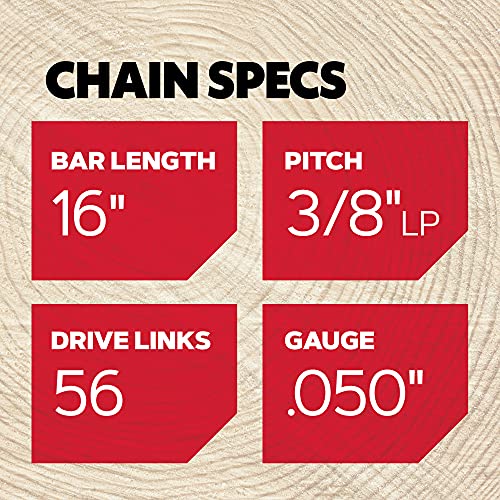 Oregon S56 AdvanceCut 16-Inch Chainsaw Chain Fits Craftsman, Echo, Homelite, Poulan, Remington