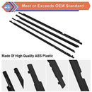 ZONFANT 4 Pcs Black Car Outer Door Window Moulding Trim Weatherstrip Seal Belt Compatible with 2009-2013 Toyota Corolla, Replace