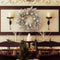Christmas Wreath Door Wreath for Christmas – Champagne Advent Wreath with Christmas Baubles and Long Branches, Decorative Wreath Christmas Decoration Table Wreath, Diameter 40 cm