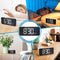 Digital Alarm Clock, Mirror HD Led Display, Sound Control, Dual Alarms, Snooze, Temperature, Volume&Brightness Adjustable, Rechargeable Backup Battery, Suitable for Bedrooms and Kids