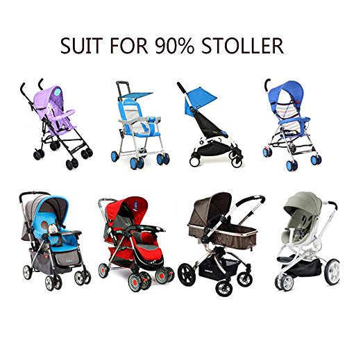 Strollers Mosquito Net by ZARPMA,Baby Universal Washable Pram Insect Cover Nets with Elasticated Keep Infants Away from Bee,Wasps,Mosquito,for Carry Cot,Bassinet,Pushchair(Max Diameter 59inches) (White)
