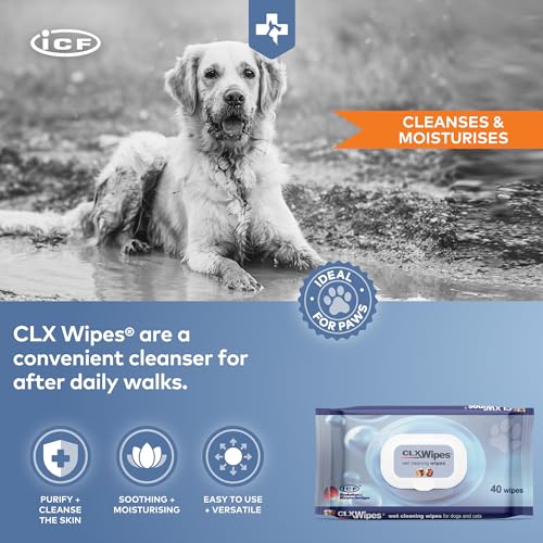 ICF CLX Wipes Dog Wipes Antibacterial Antifungal Pet Cat Dog Grooming Wipes for Cleaning Ear Paw Bums