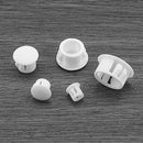 ECSiNG 100Pcs Plastic Hole Plug Replacement Flush Type Hole Plugs Snap Furniture Fencing Post Pipe Insert End Caps Accessories for Cabinets Window Frames White