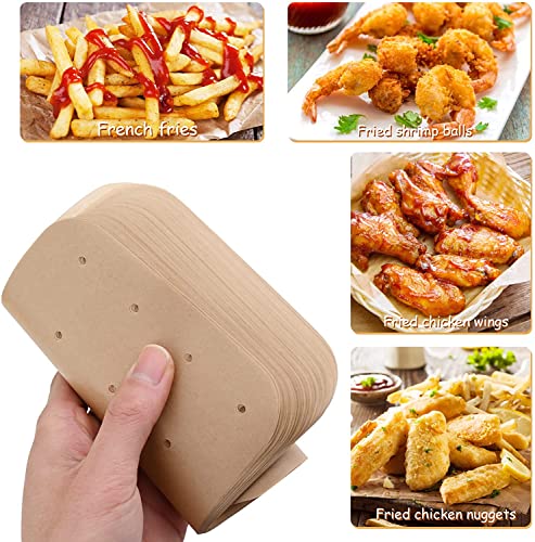 100 Piece Air Fryer Accessories for Ninja Foodi Dual Air Fryer Parchment Paper Liners Non-Stick Disposable Round Baking Paper for Ninja DZ201 Foodi 6-in-1 8-qt. 2-Basket, DZ401